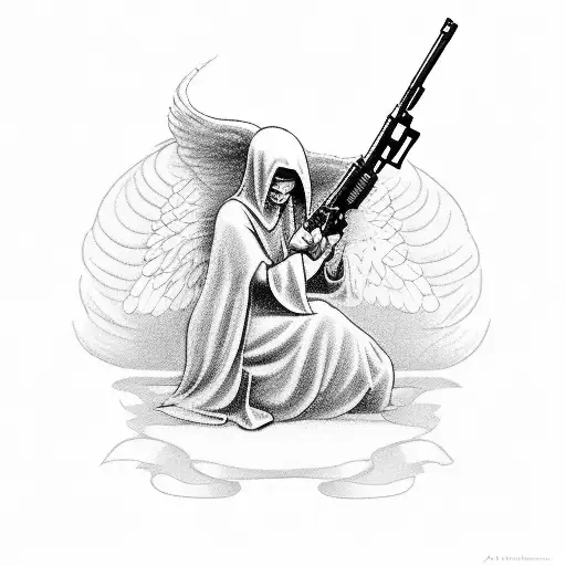 Angel With Firearm