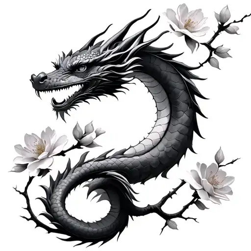 Dragon Cherry Blossom Flowers