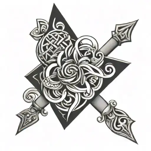 Friends And Cult Symbol Intertwined