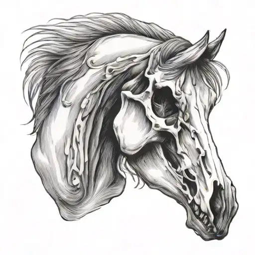 Horse Skull With Mouth Open