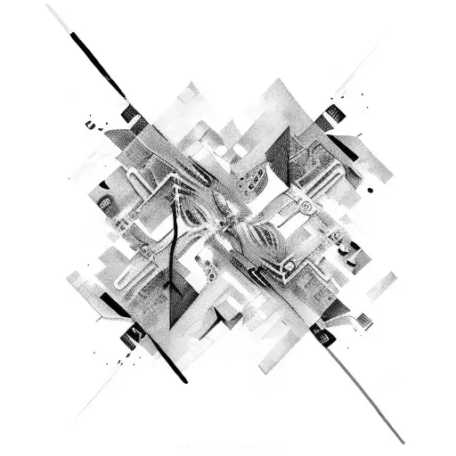 An Abstract Representation Of Adhd Using Arrows And Chaotic Patterns