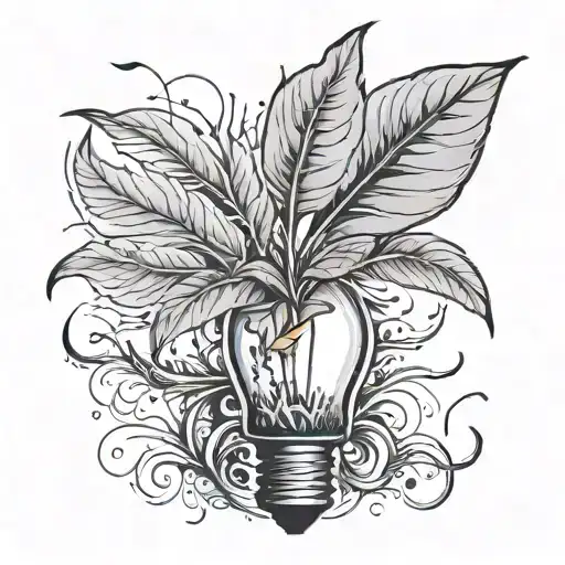 Plant With A Light Bulb
