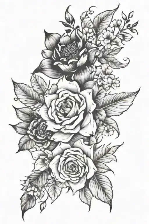 Floral And Animal Shoulder