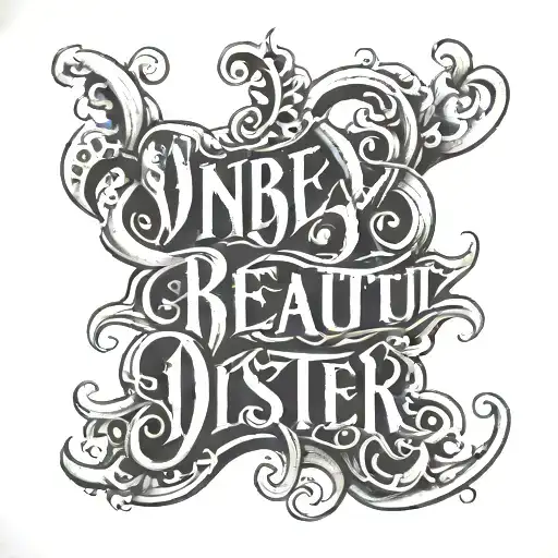 Ambigram One Way Beautiful Disaster Upside Down