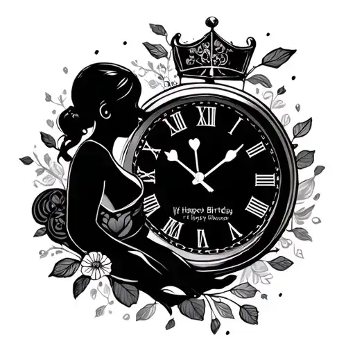 Clock Date Birthday Of Wife And Our Baby