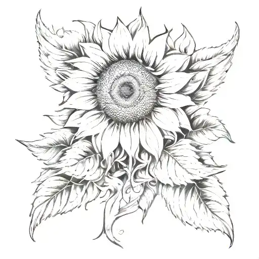Sunflower With Angel Wings