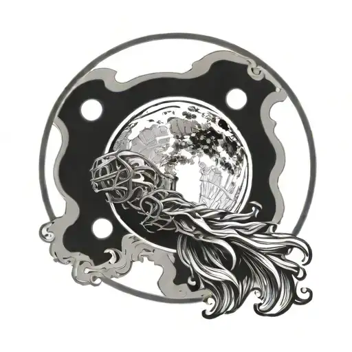 Halo Of Light Around The Moon