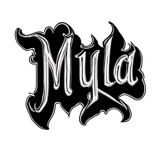 Create The Name Myla In A Chicano Script