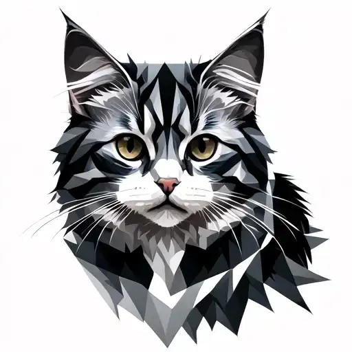 Geometric Siberian Cat