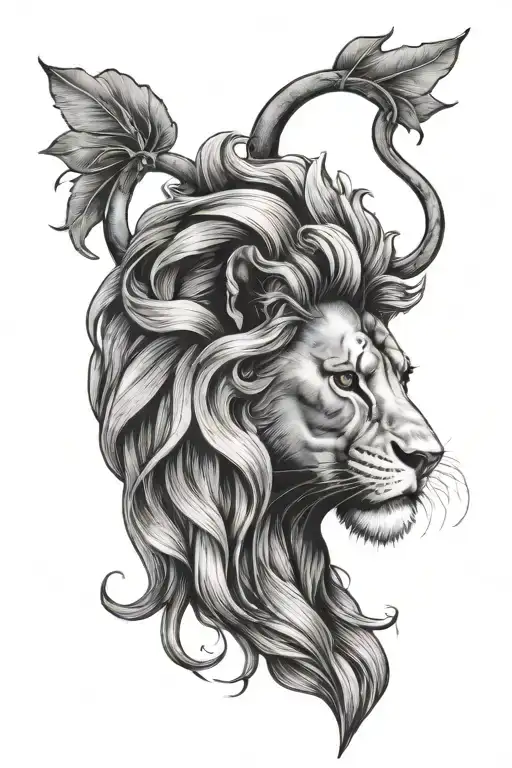 Girlwearing Lion Head