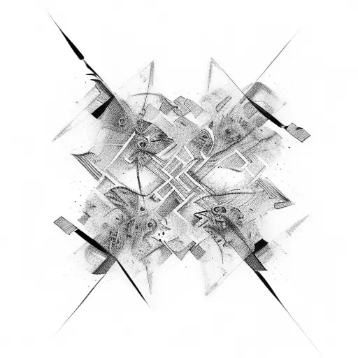 An Abstract Representation Of Adhd Using Arrows And Chaotic Patterns