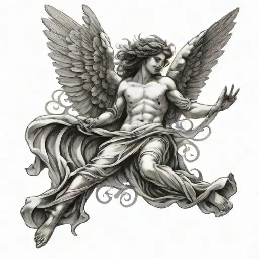 The Angel Falling With Wings