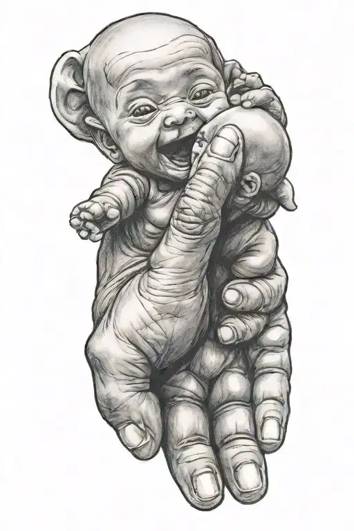 Baby Holding Dad Finger