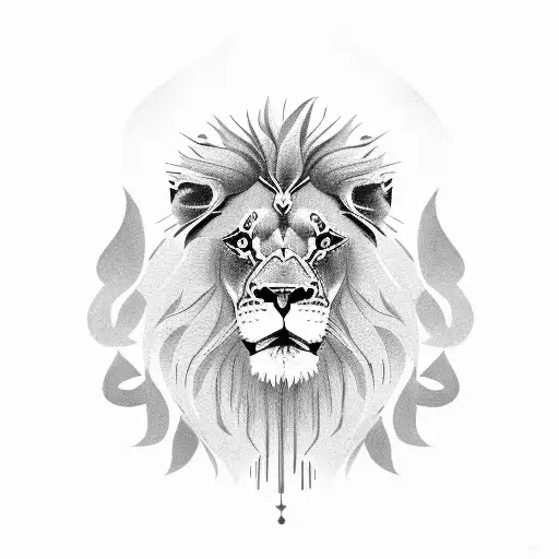 Lion With Smoke Around