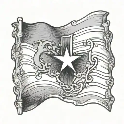 Texas Flag With Cross