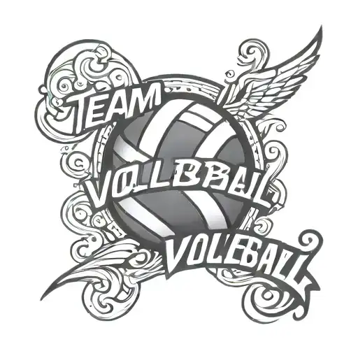 Lettering For Team Volleyball
