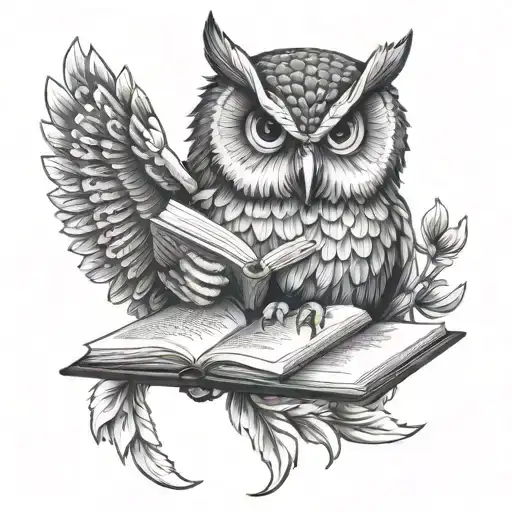 Female Owl Reading Books