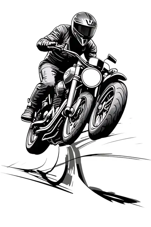 A Motorcycle Rider On A Boober Style