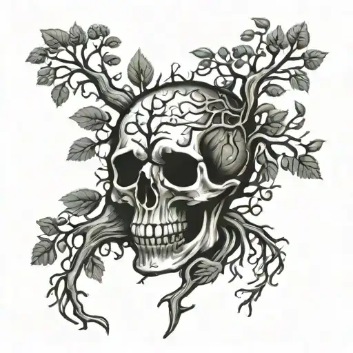 Tree Of Life Roots Turn Into Skull