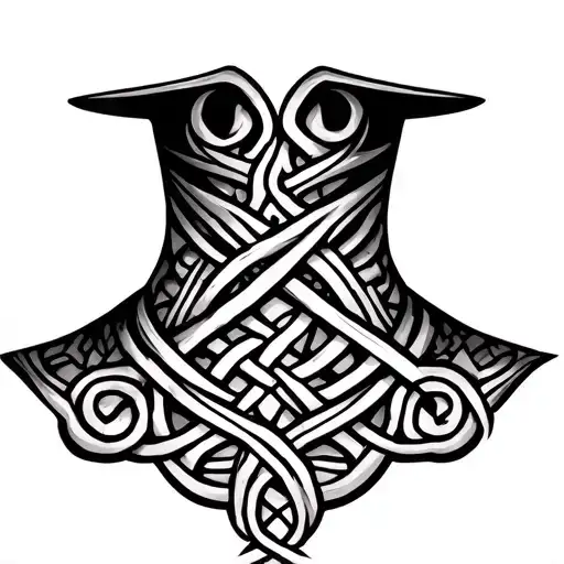 Neck Collar Tattoo With Celtic Design