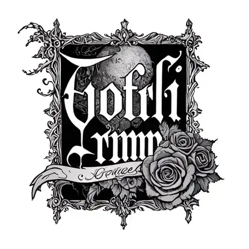 Gothic Romance Name Tattoo Located Where A Tramp Stamp Would Be