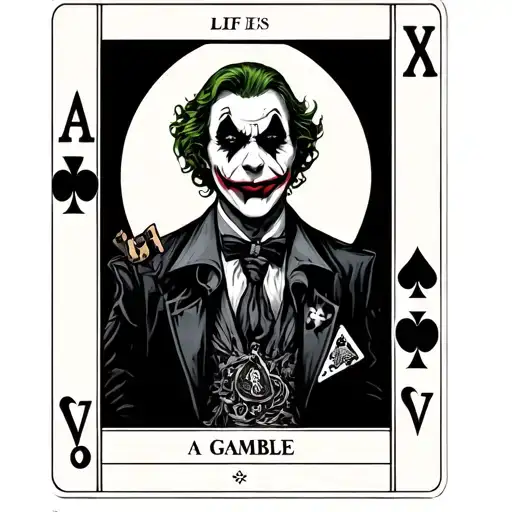 Joker Card Tarot Card Featuring Life Is A Gamble