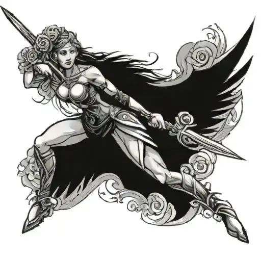 Valkyrie Woman Spear Rose