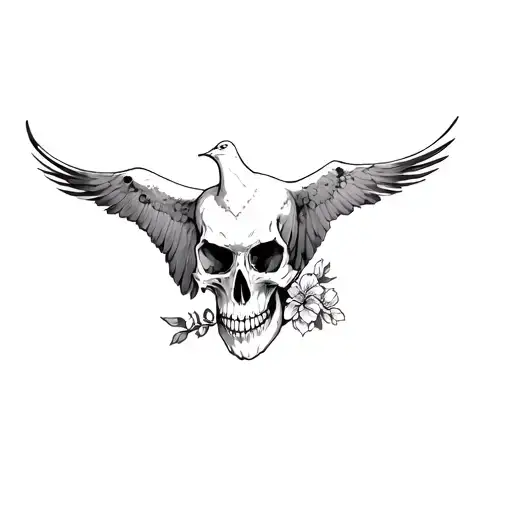 A Dove Skull