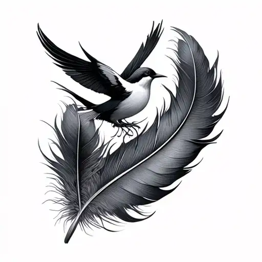Feather Birds Infinity Symbol