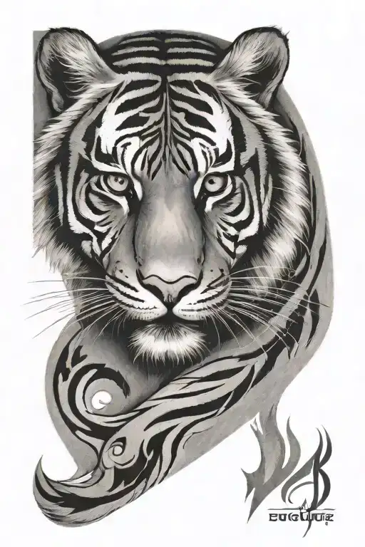 Tribal Tiger On Forearm