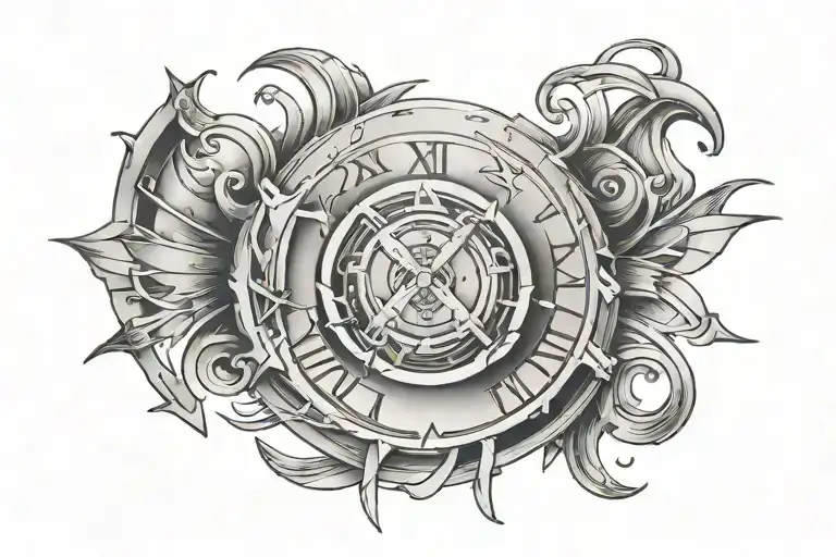 Roman Numeral 3 With Strike Through Center