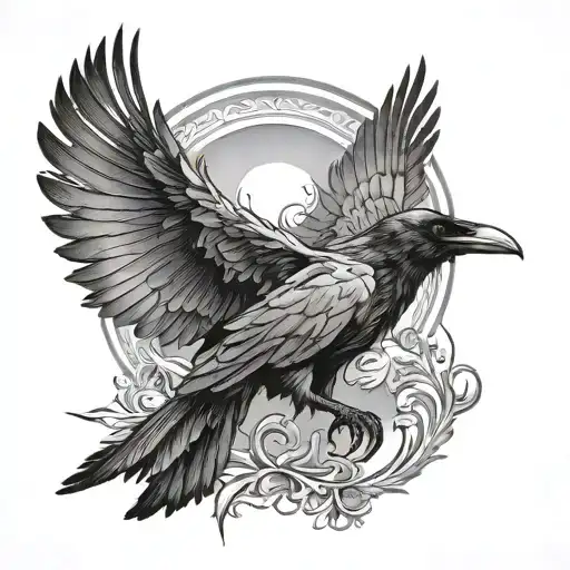 Raven With Semicolon Incorporated Within