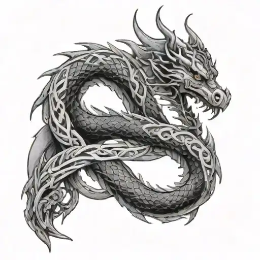 Infinity Symbol Dragon Intertwined