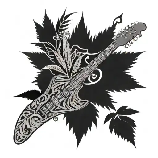 Marijuana Leaf Shaped Guitar Neck