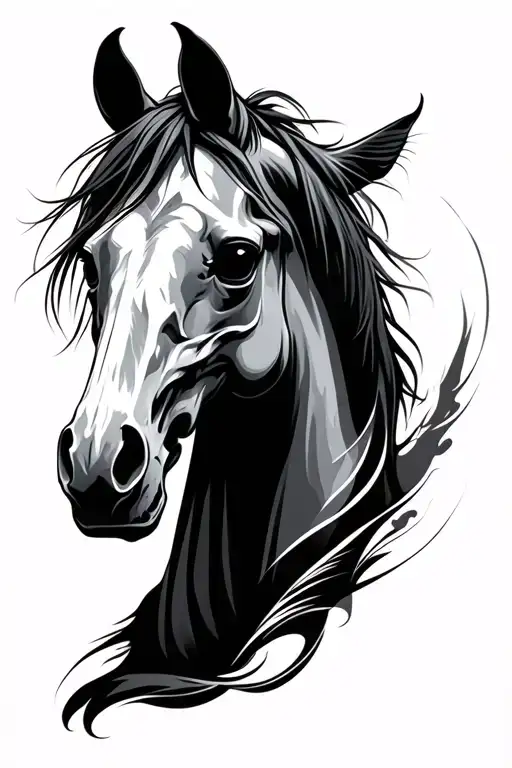 Horse Head Half Horse Skull Half Live Horse Face Morphing