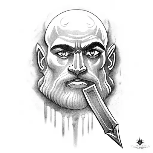 Hercules Holding Shattered Dagger