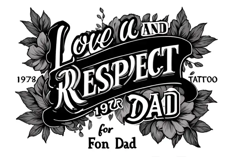 Love And Respect For Dad With Date 1970