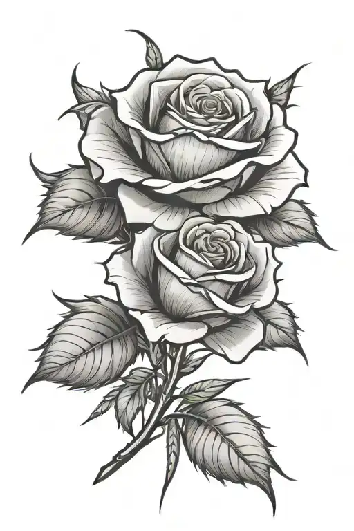 Rose With Crossed Spears Crossed