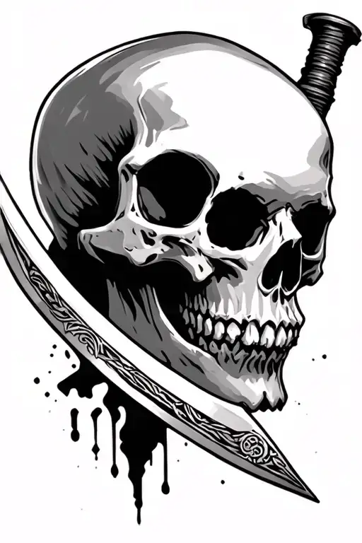Skull With Dagger Dead Day