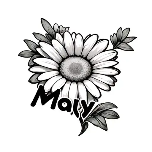 A Daisy Flower And The Word Maya Making A Heart Shape