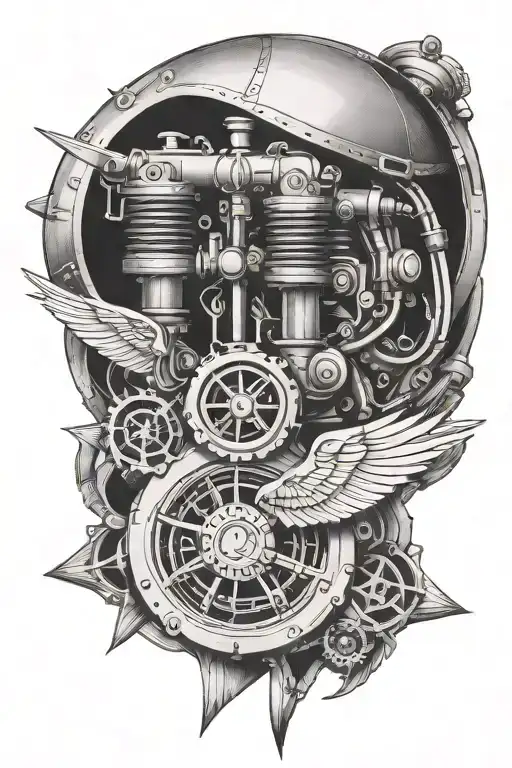Aircraft Engine And Libra Zodiac Sign