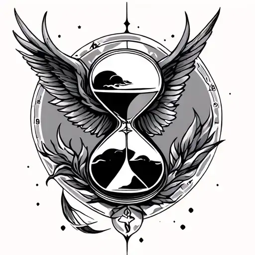 Sagittarius And Hourglass