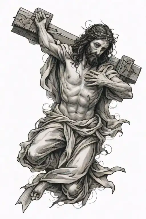 Jesus Dragging The Cross