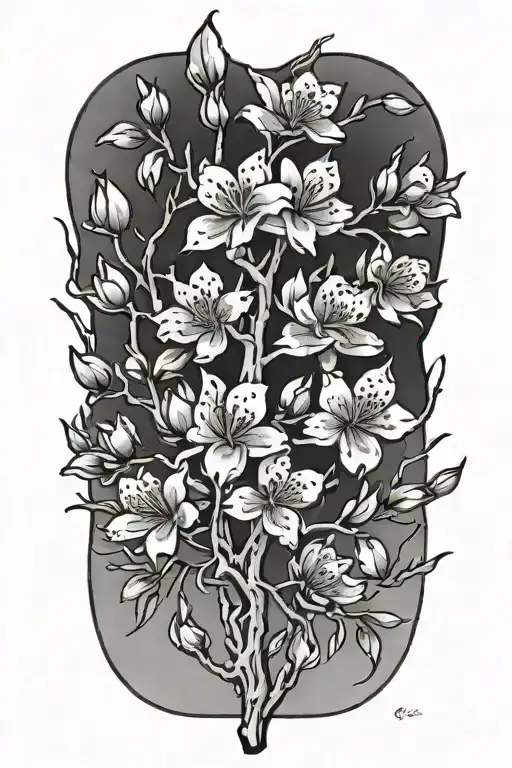 Chery Blossom Petals Floating