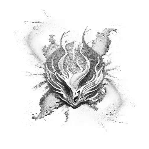 Wildfire Scene Transformed Into An Abstract Museum Artwork