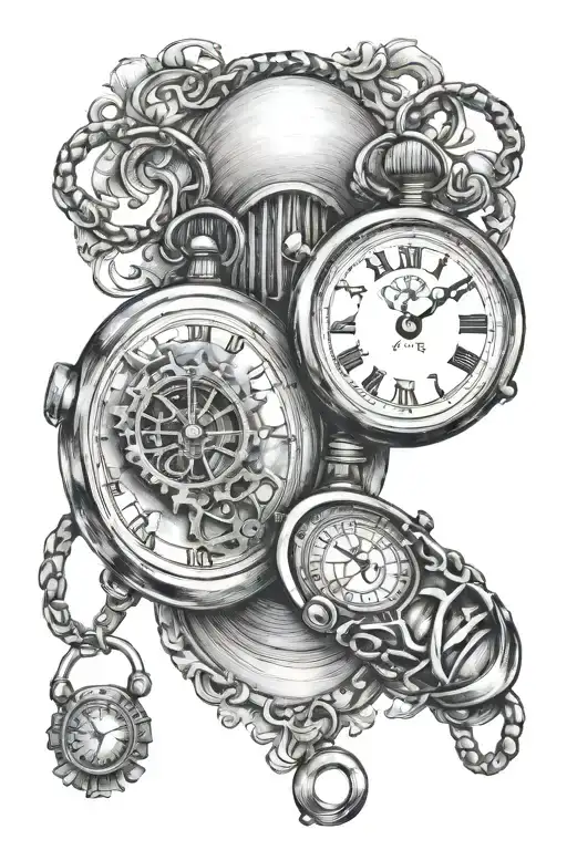 Roman Numeral Stopwatch Baby Boy Footprints