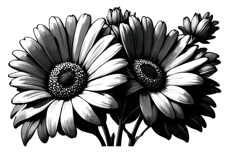 Daisy And Sweat Pea Flower