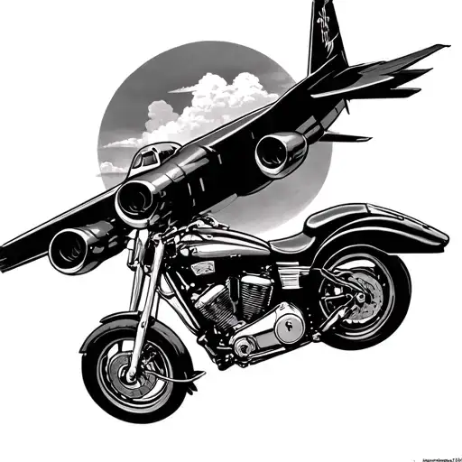 Airplane And Motorcycle