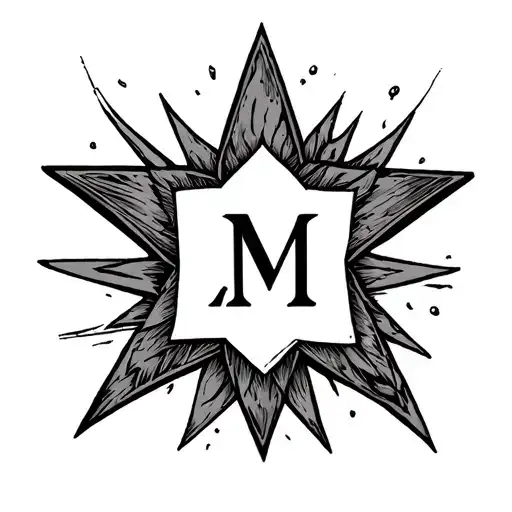 Simple Star With Initials L M