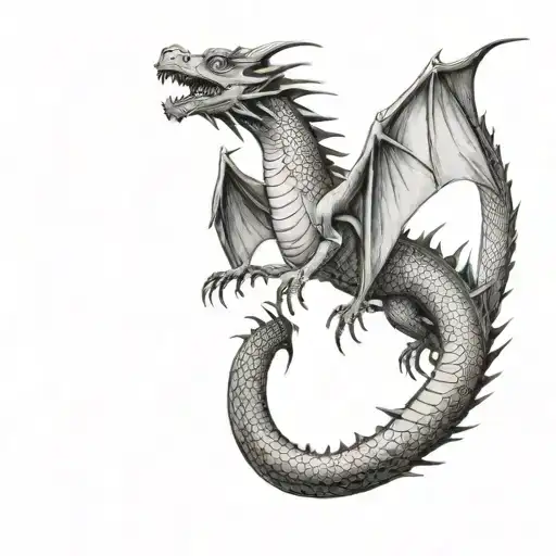 Dragon Diving Towards The Ground